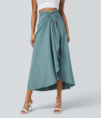 Breezeful™ High Waisted Wrapped Tie Back Quick Dry Skirt Breezeful™ High Waisted Wrapped Tie Back Quick Dry Skirt