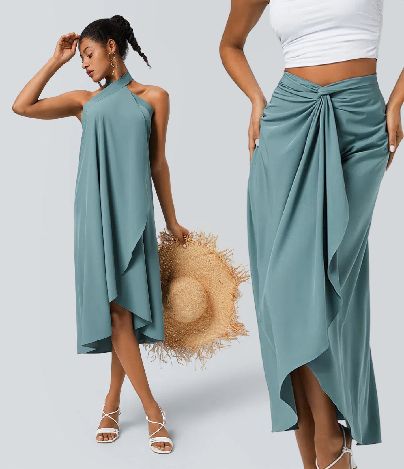 Breezeful™ High Waisted Wrapped Tie Back Quick Dry Skirt Breezeful™ High Waisted Wrapped Tie Back Quick Dry Skirt