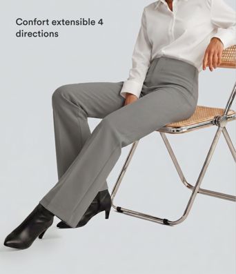 Pantalon tailleur légèrement évasé taille haute avec poches arrière Halara Flex™ Pantalon tailleur légèrement évasé taille haute avec poches arrière Halara Flex™