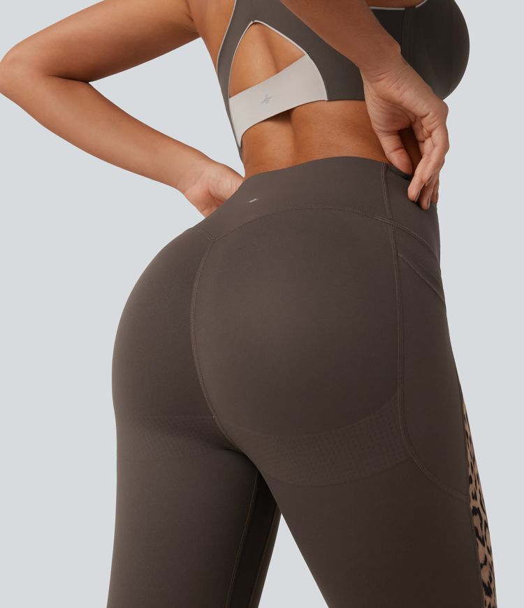 Halara UltraSculpt™ Leopard Print High Waisted Tummy Control Butt Lifting Yoga Leggings with Pockets