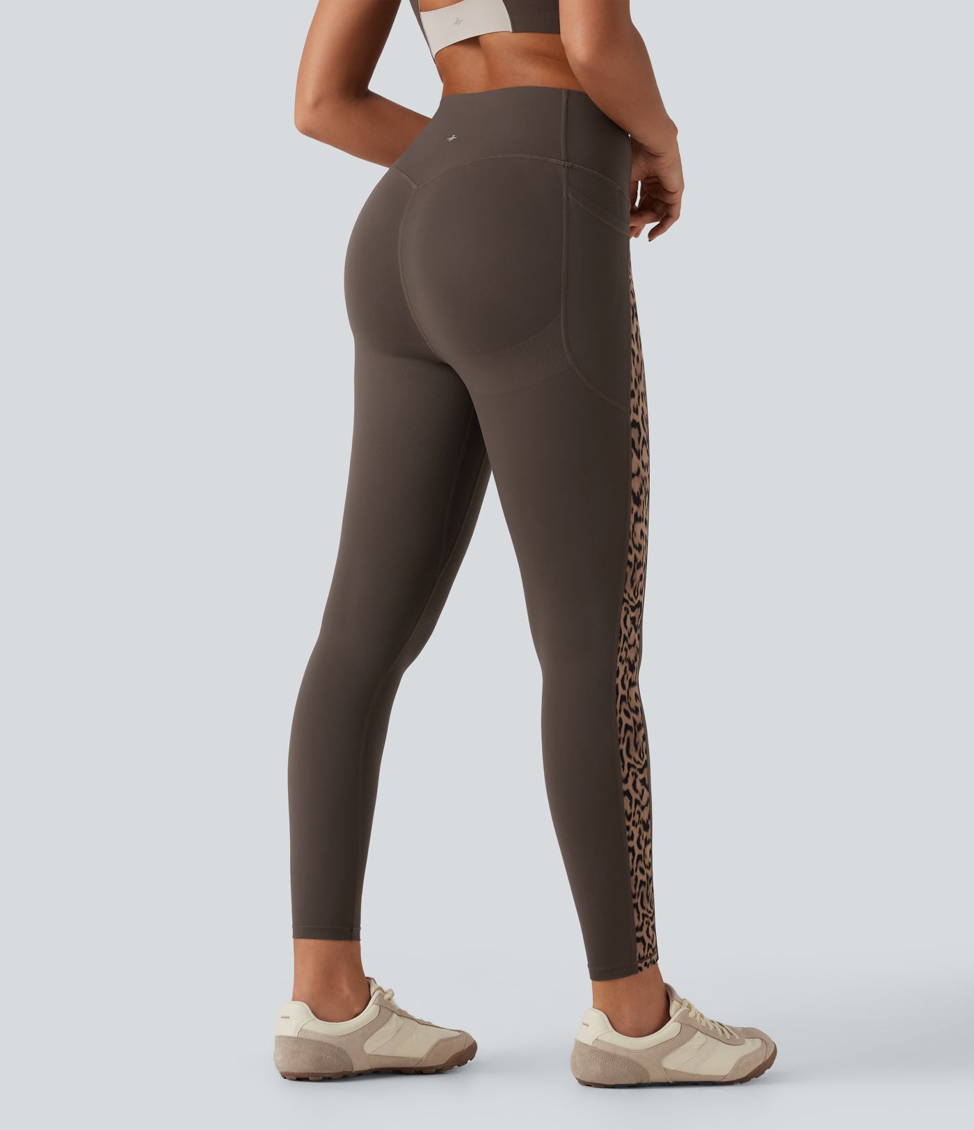 Halara UltraSculpt™ Leopard Print High Waisted Tummy Control Butt Lifting Yoga Leggings with Pockets