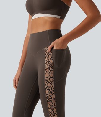 Halara UltraSculpt™ Leopard Print High Waisted Tummy Control Butt Lifting Yoga Leggings with Pockets