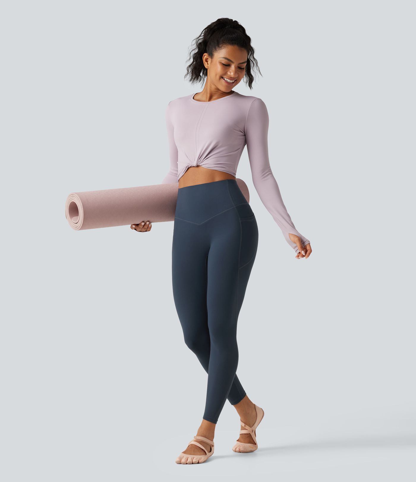 Halara UltraSculpt™ Curvy High Waisted Tummy Control Shaping Yoga Leggings with Pockets Halara UltraSculpt™ Curvy High Waisted Tummy Control Shaping Yoga Leggings with Pockets