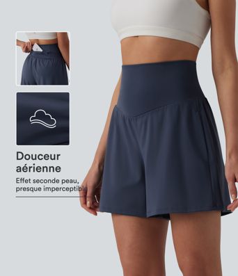 SoftlyZero™ luftige, hoch geschnittene Yoga-Shorts mit Taschen, InstantCool, 5''