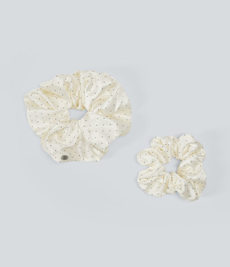 2 Pcs Polka Dot Scrunchies