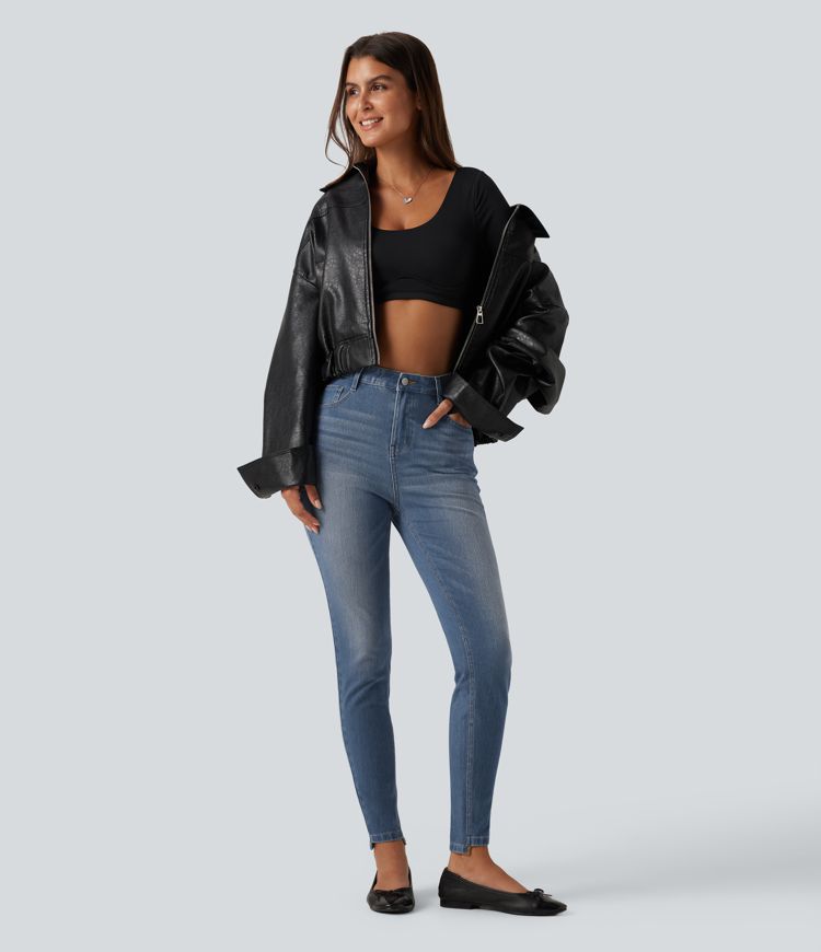 Halara Flex™ High Waisted Casual Skinny Jeans with Pockets