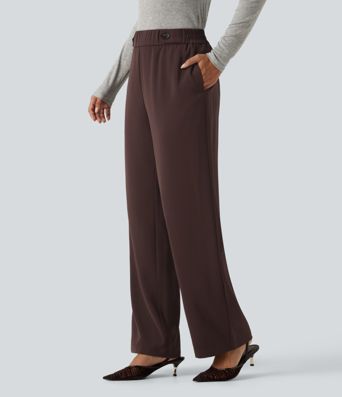 High Waisted Work Tapered Pants with Pockets High Waisted Work Tapered Pants with Pockets