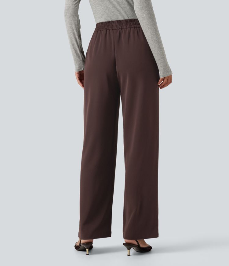 High Waisted Work Tapered Pants with Pockets High Waisted Work Tapered Pants with Pockets