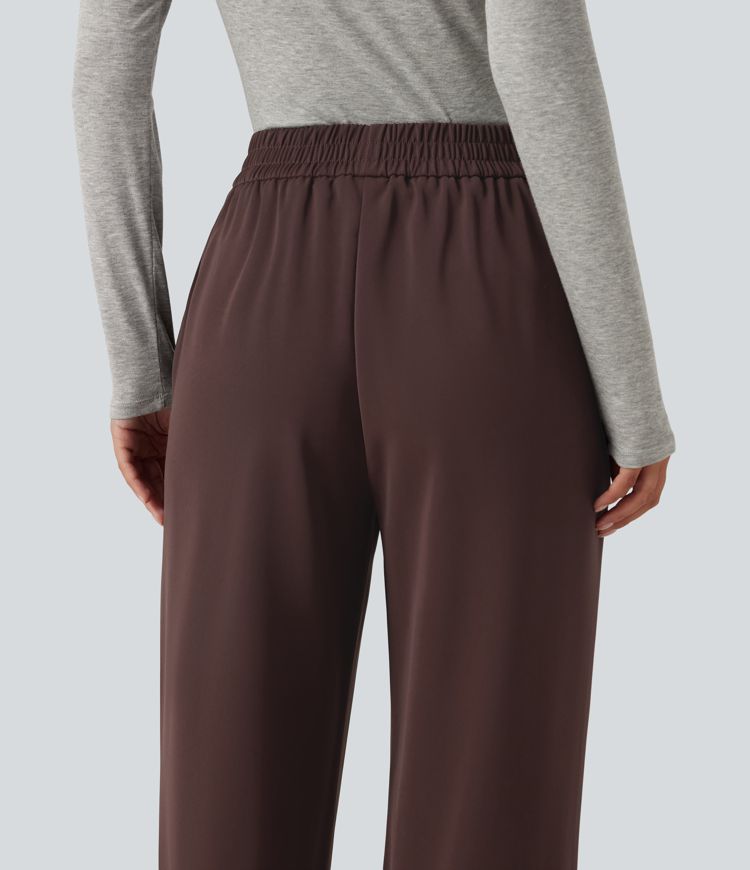 High Waisted Work Tapered Pants with Pockets High Waisted Work Tapered Pants with Pockets