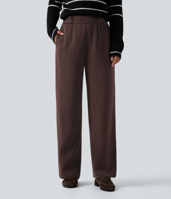 High Waisted Work Tapered Pants with Pockets High Waisted Work Tapered Pants with Pockets