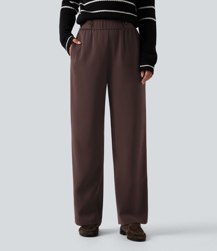 High Waisted Work Tapered Pants with Pockets High Waisted Work Tapered Pants with Pockets