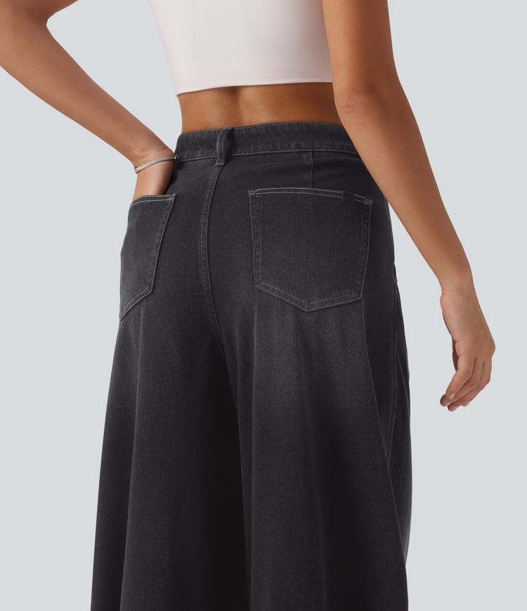 Halara Flex™ Mid Rise Denim Casual Balloon Joggers with Pockets