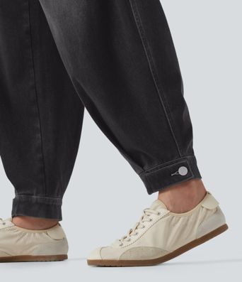 Halara Flex™ Mid Rise Denim Casual Balloon Joggers with Pockets