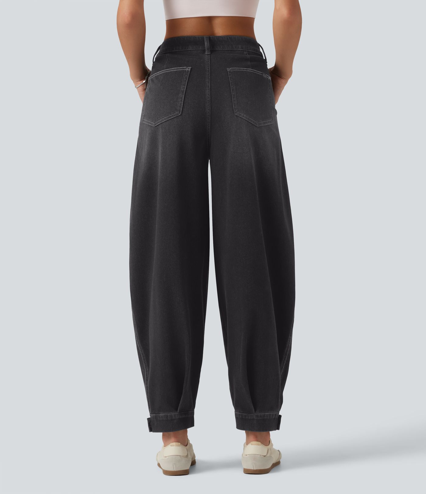 Halara Flex™ Mid Rise Denim Casual Balloon Joggers with Pockets