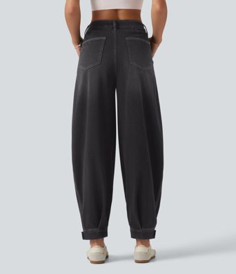 Halara Flex™ Mid Rise Denim Casual Balloon Joggers with Pockets