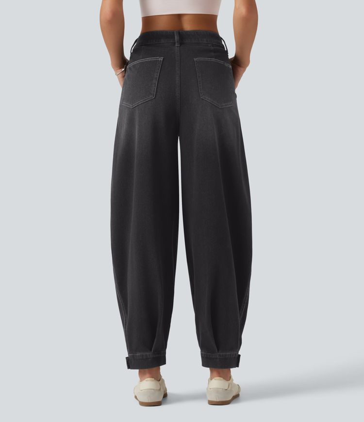 Halara Flex™ Mid Rise Denim Casual Balloon Joggers with Pockets