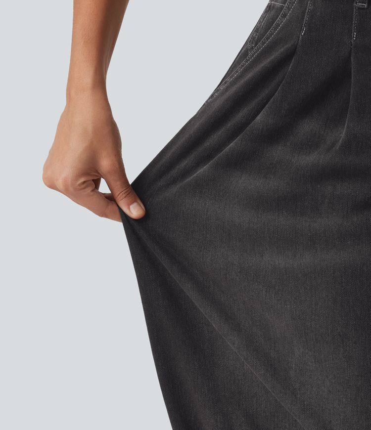 Halara Flex™ Mid Rise Denim Casual Balloon Joggers with Pockets