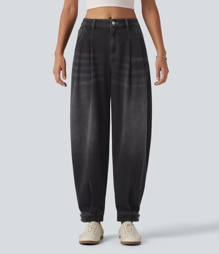 Halara Flex™ Mid Rise Denim Casual Balloon Joggers with Pockets