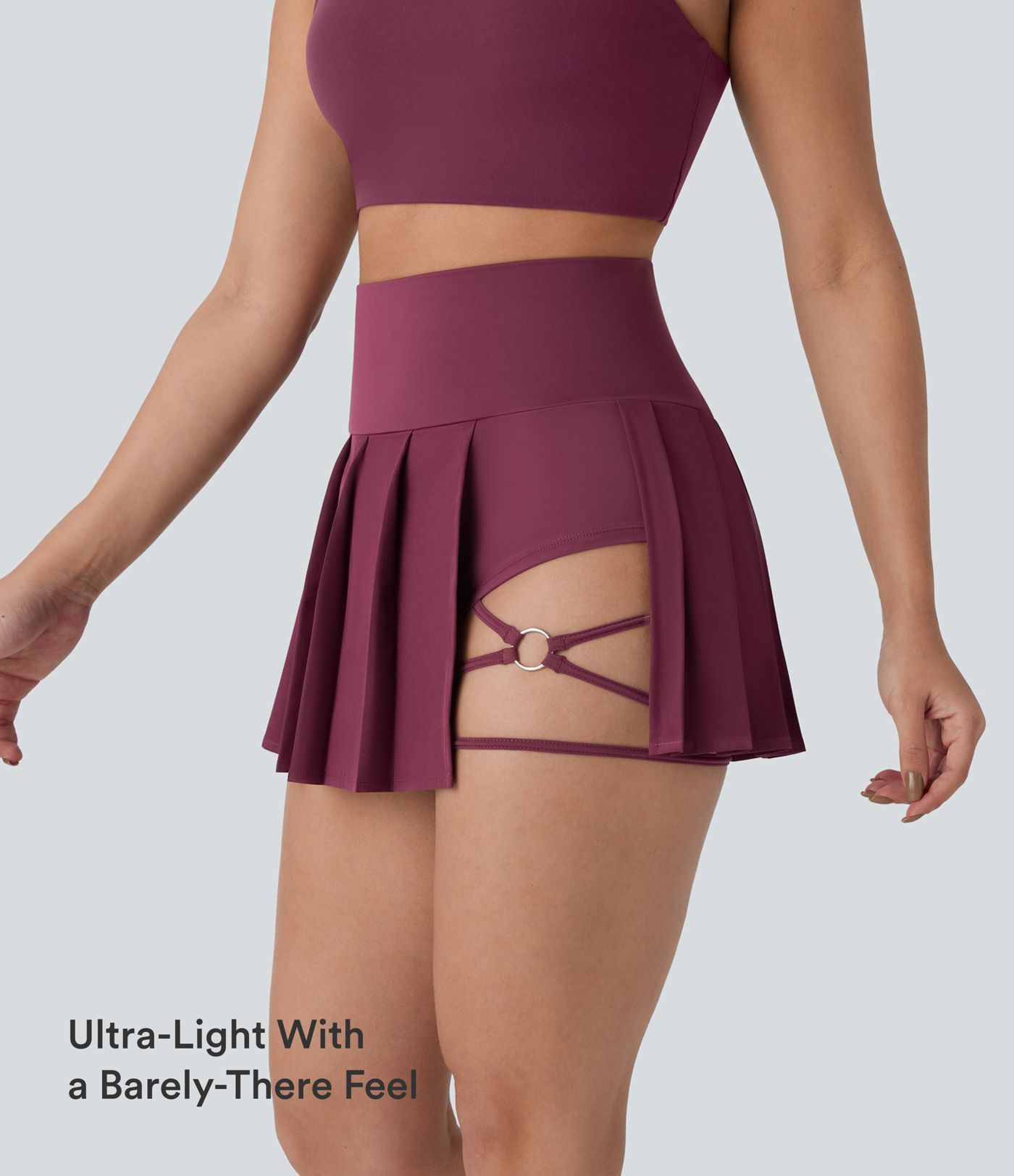 Breezeful™ High Waisted Pleated 2-in-1 Side & Pocket Asymmetric Hem Quick Dry Mini Dance Skirt Breezeful™ High Waisted Pleated 2-in-1 Side & Pocket Asymmetric Hem Quick Dry Mini Dance Skirt