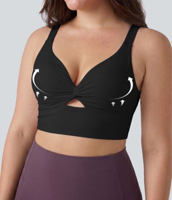 Plus Size Halara UltraSculpt™ Light Support Molded Cups Push-Up Yoga Sports Bra Plus Size Halara UltraSculpt™ Light Support Molded Cups Push-Up Yoga Sports Bra