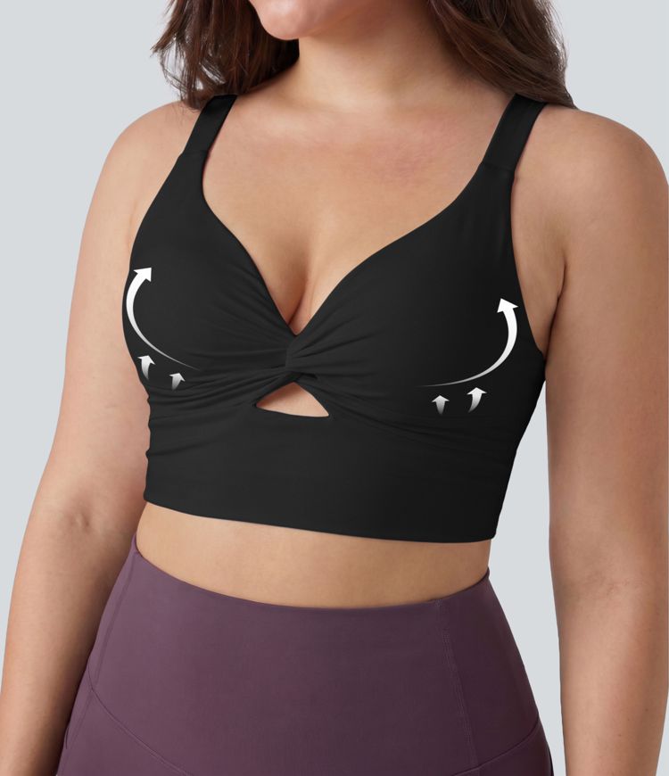 Plus Size Halara UltraSculpt™ Light Support Molded Cups Push-Up Yoga Sports Bra Plus Size Halara UltraSculpt™ Light Support Molded Cups Push-Up Yoga Sports Bra