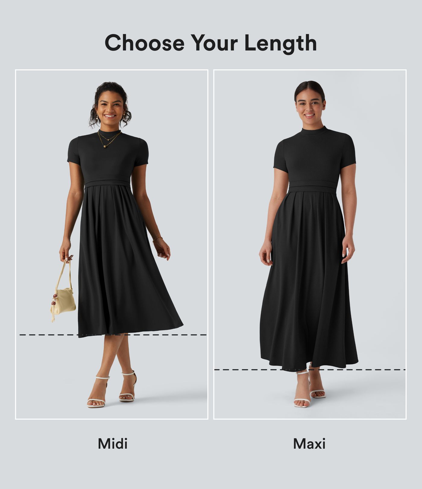 Stand Collar Short Sleeve Pocket Flare Maxi Casual Dress Stand Collar Short Sleeve Pocket Flare Maxi Casual Dress