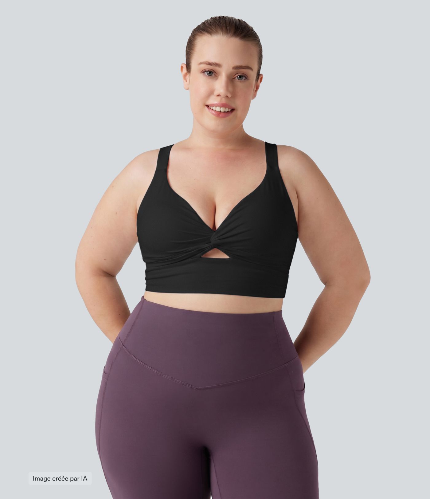 Brassière de yoga grande taille Halara UltraSculpt™ maintien léger push-up à bonnets moulés