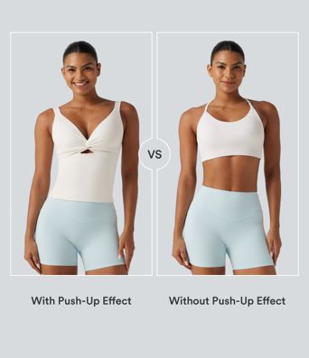 Halara UltraSculpt™ Light Support Molded Cups Push-Up Yoga Tank Top