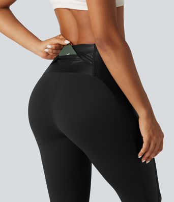 Halara UltraSculpt™ - Yoga-Leggings mit hohem Bund, Stretch-PU, Bundtasche und Bauchkontrolle Halara UltraSculpt™ - Yoga-Leggings mit hohem Bund, Stretch-PU, Bundtasche und Bauchkontrolle