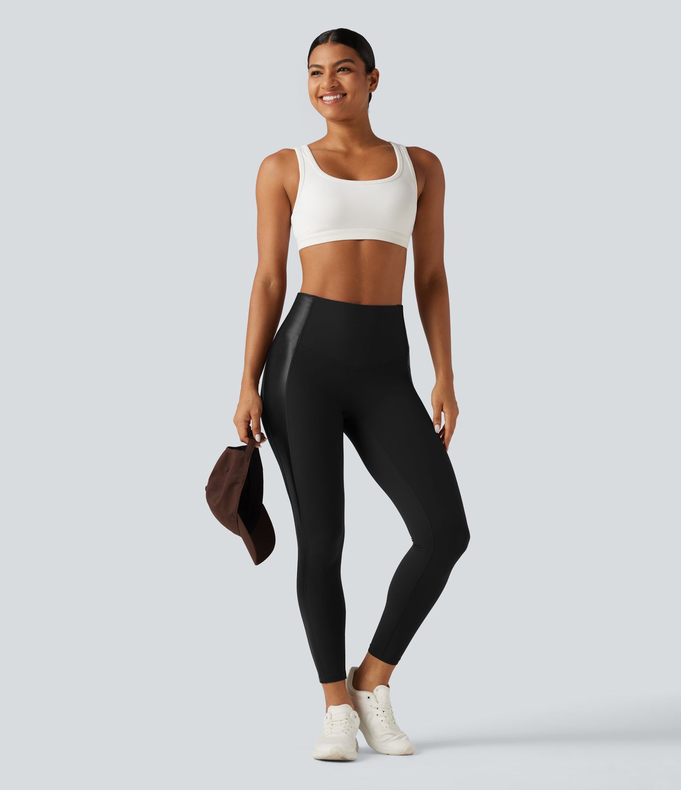 Halara UltraSculpt™ - Yoga-Leggings mit hohem Bund, Stretch-PU, Bundtasche und Bauchkontrolle Halara UltraSculpt™ - Yoga-Leggings mit hohem Bund, Stretch-PU, Bundtasche und Bauchkontrolle