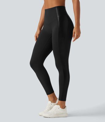 Halara UltraSculpt™ - Yoga-Leggings mit hohem Bund, Stretch-PU, Bundtasche und Bauchkontrolle Halara UltraSculpt™ - Yoga-Leggings mit hohem Bund, Stretch-PU, Bundtasche und Bauchkontrolle