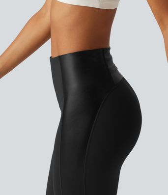 Halara UltraSculpt™ - Yoga-Leggings mit hohem Bund, Stretch-PU, Bundtasche und Bauchkontrolle Halara UltraSculpt™ - Yoga-Leggings mit hohem Bund, Stretch-PU, Bundtasche und Bauchkontrolle
