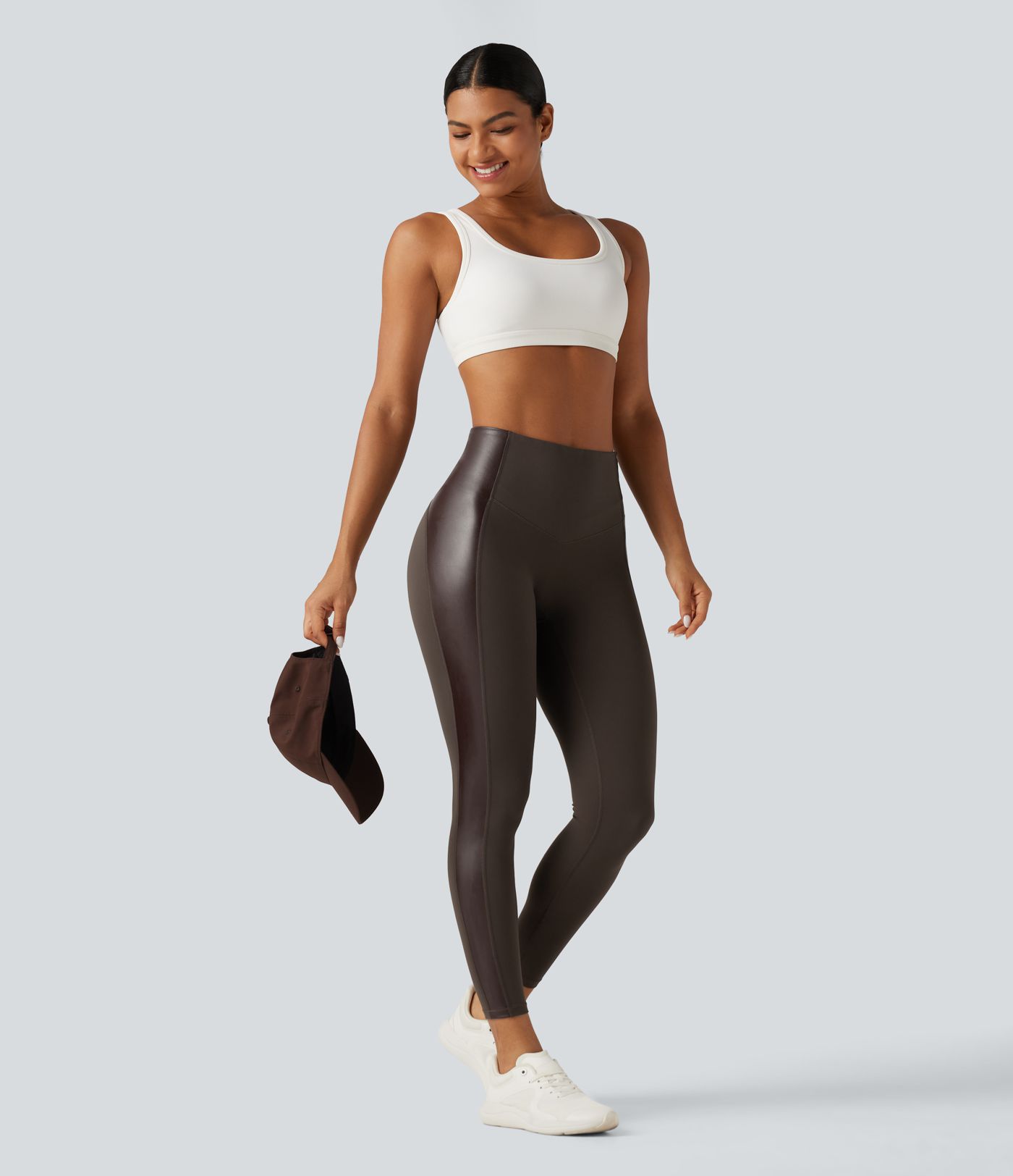 Halara UltraSculpt™ High Waisted Stretchy PU Tummy Control Yoga Leggings with Pocket Halara UltraSculpt™ High Waisted Stretchy PU Tummy Control Yoga Leggings with Pocket