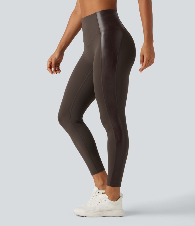 Legging de yoga Halara UltraSculpt™ en simili stretch taille haute gainant avec poche