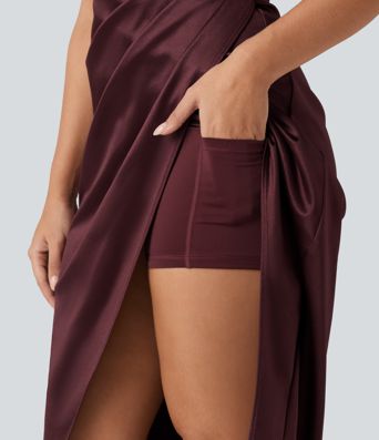 Tube 2-in-1 Bodycon Satin Midi Party Dress Tube 2-in-1 Bodycon Satin Midi Party Dress