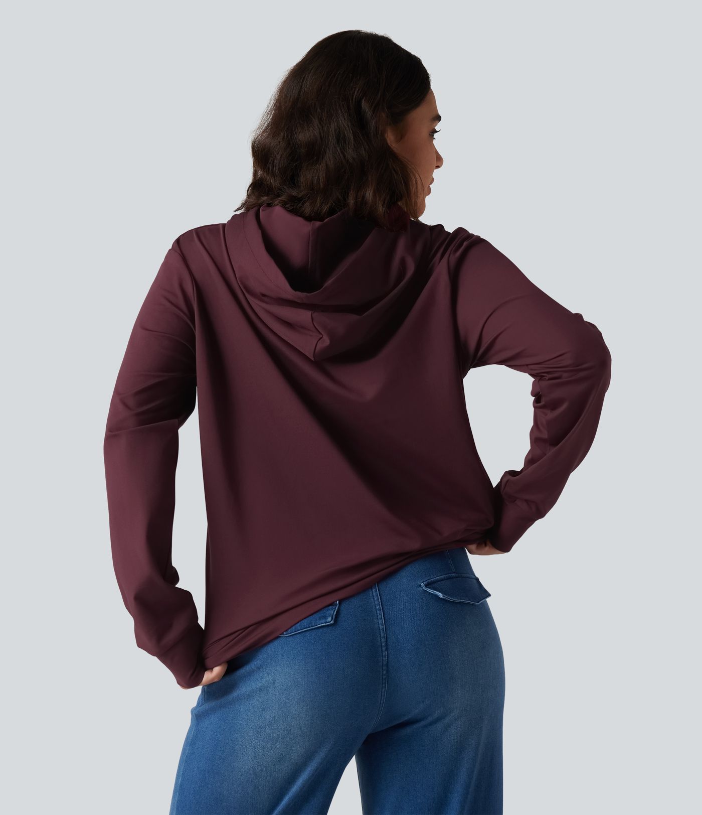Sweat à capuche à manches longues pour la détente, avec poche
