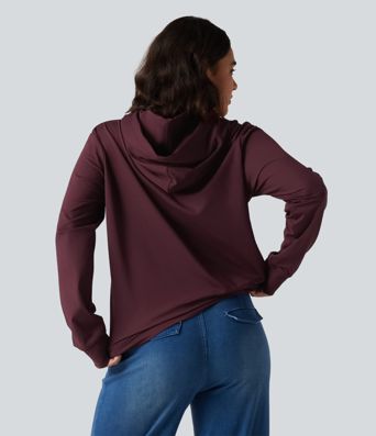 Sweat à capuche à manches longues pour la détente, avec poche
