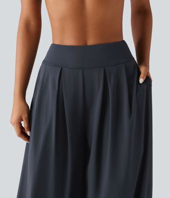 Yoga-Jogger mit Bubble-Optik, mittlerer Bundhöhe und Taschen