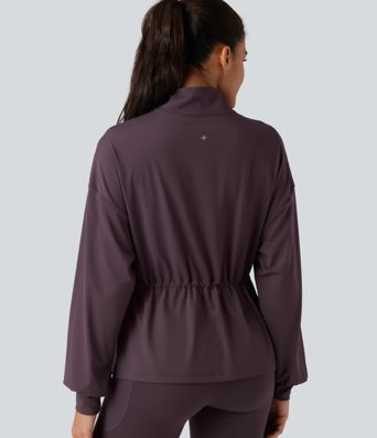 SoftlyZero™ - Yogajacke mit hohem Kragen und langen Ärmeln SoftlyZero™ - Yogajacke mit hohem Kragen und langen Ärmeln
