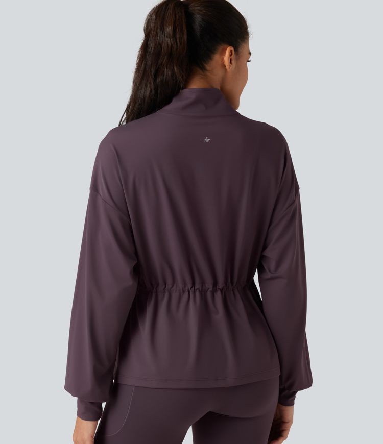 SoftlyZero™ - Yogajacke mit hohem Kragen und langen Ärmeln SoftlyZero™ - Yogajacke mit hohem Kragen und langen Ärmeln