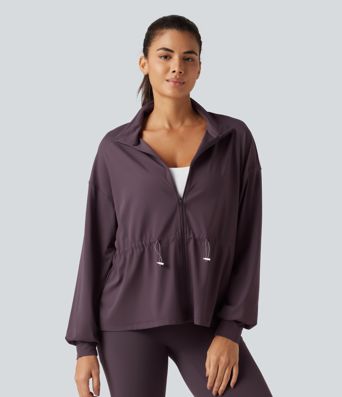 SoftlyZero™ - Yogajacke mit hohem Kragen und langen Ärmeln SoftlyZero™ - Yogajacke mit hohem Kragen und langen Ärmeln