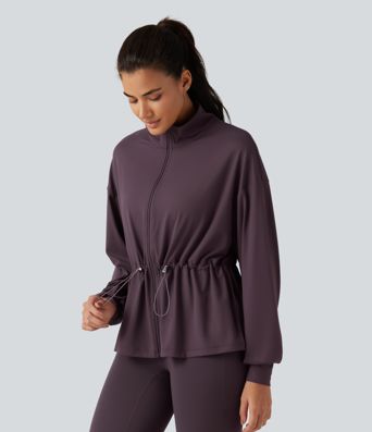 SoftlyZero™ - Yogajacke mit hohem Kragen und langen Ärmeln SoftlyZero™ - Yogajacke mit hohem Kragen und langen Ärmeln