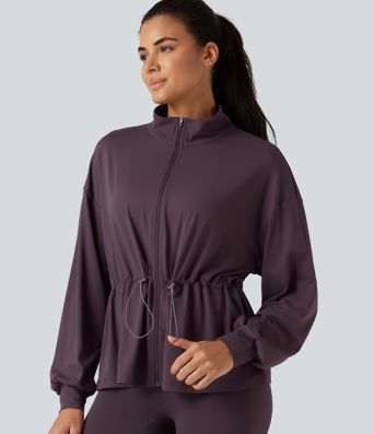 SoftlyZero™ - Yogajacke mit hohem Kragen und langen Ärmeln SoftlyZero™ - Yogajacke mit hohem Kragen und langen Ärmeln