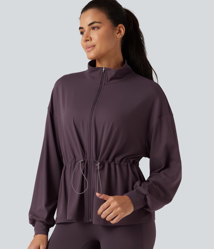 SoftlyZero™ - Yogajacke mit hohem Kragen und langen Ärmeln SoftlyZero™ - Yogajacke mit hohem Kragen und langen Ärmeln