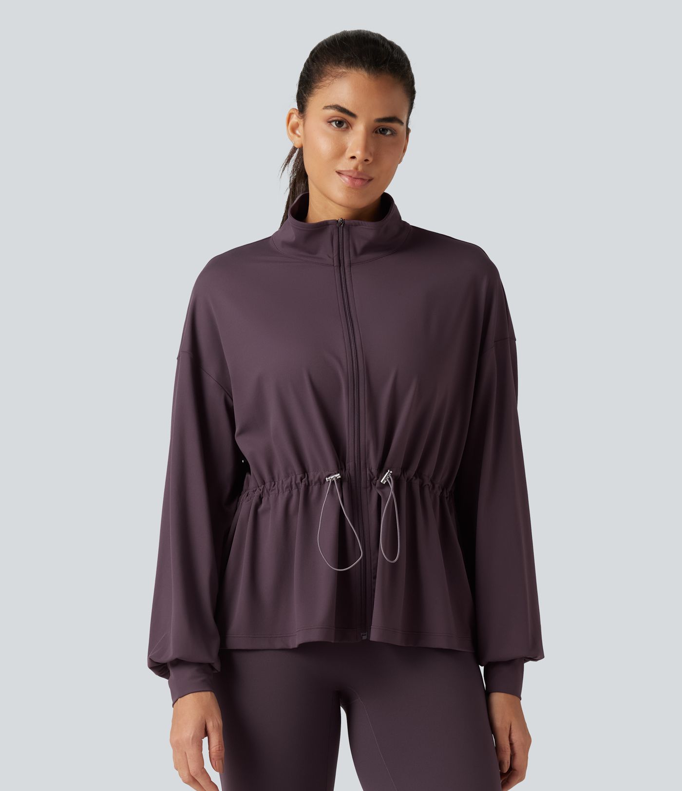 SoftlyZero™ - Yogajacke mit hohem Kragen und langen Ärmeln SoftlyZero™ - Yogajacke mit hohem Kragen und langen Ärmeln
