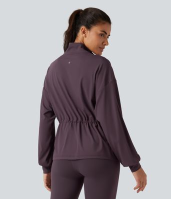 SoftlyZero™ - Yogajacke mit hohem Kragen und langen Ärmeln SoftlyZero™ - Yogajacke mit hohem Kragen und langen Ärmeln