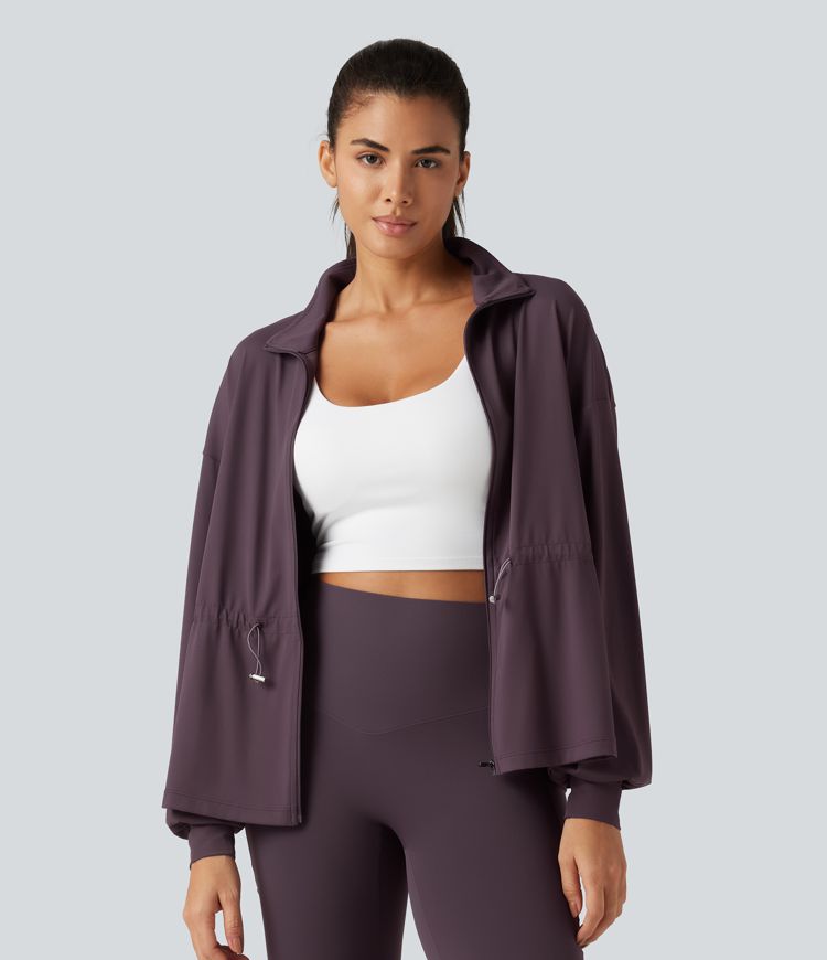 SoftlyZero™ - Yogajacke mit hohem Kragen und langen Ärmeln SoftlyZero™ - Yogajacke mit hohem Kragen und langen Ärmeln