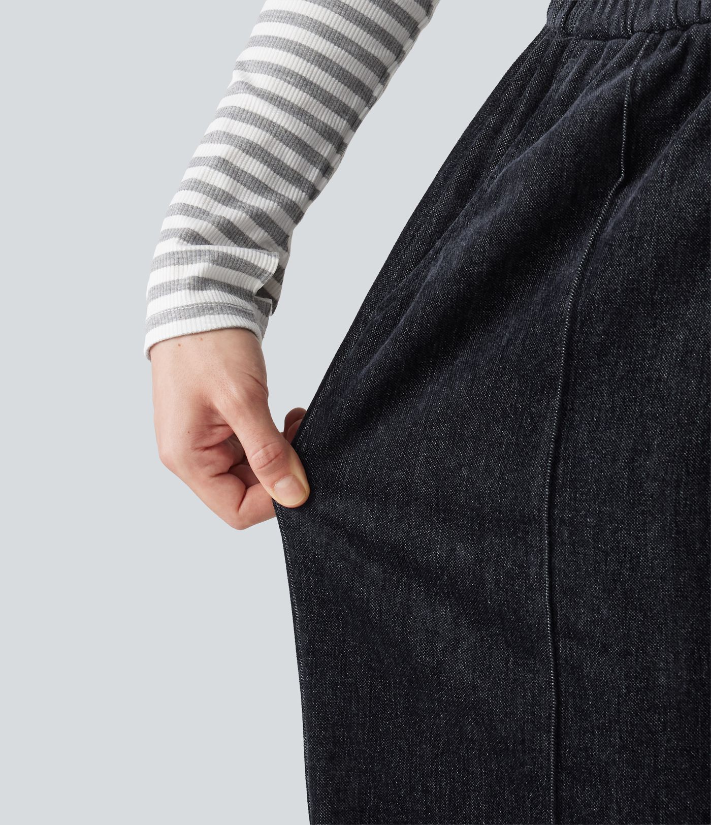 High Waisted Drawstring Baggy Casual Pants with Pockets High Waisted Drawstring Baggy Casual Pants with Pockets