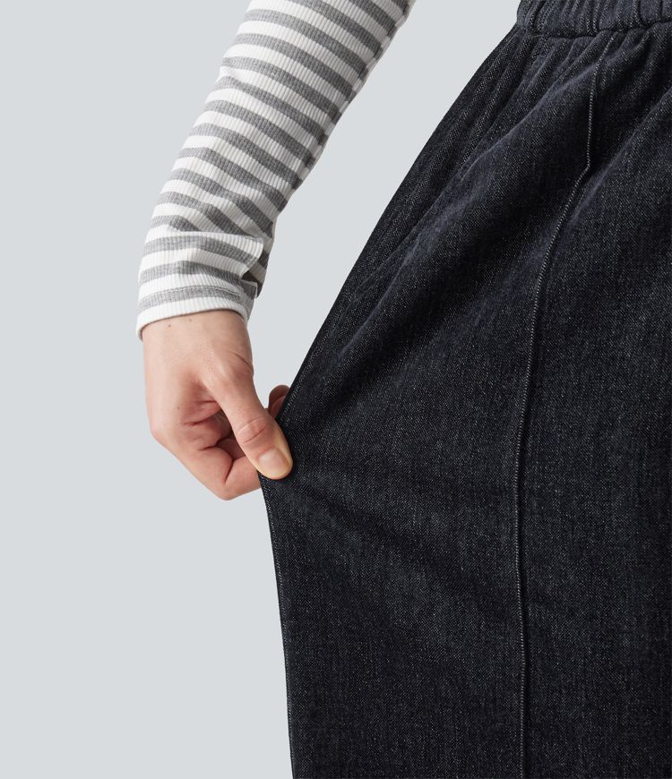 High Waisted Drawstring Baggy Casual Pants with Pockets High Waisted Drawstring Baggy Casual Pants with Pockets