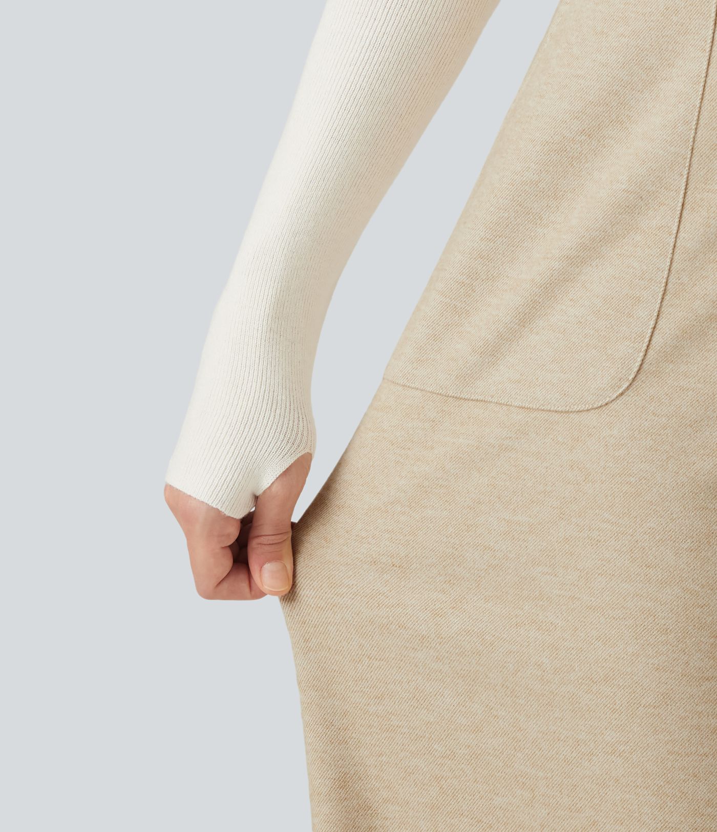 High Waisted Wide Leg Work Pants with Pockets